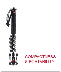 Manfrotto XPRO Monopods are extra compact