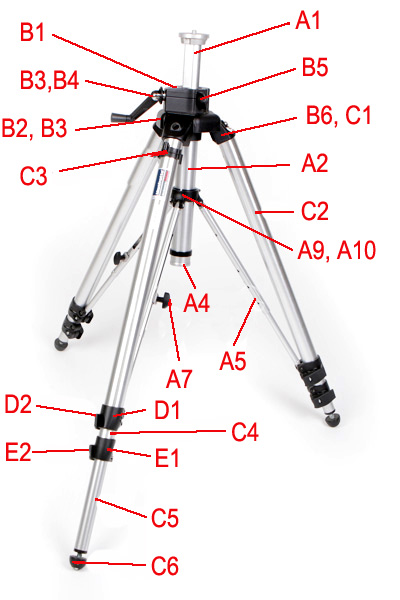 Manfrotto 475 silver tripod