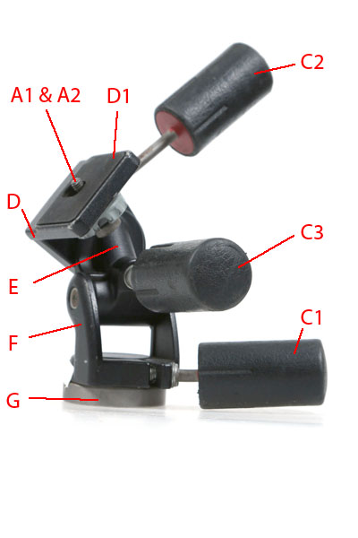 BOGEN 3029 VERSION 5 3 WAY PAN HEAD