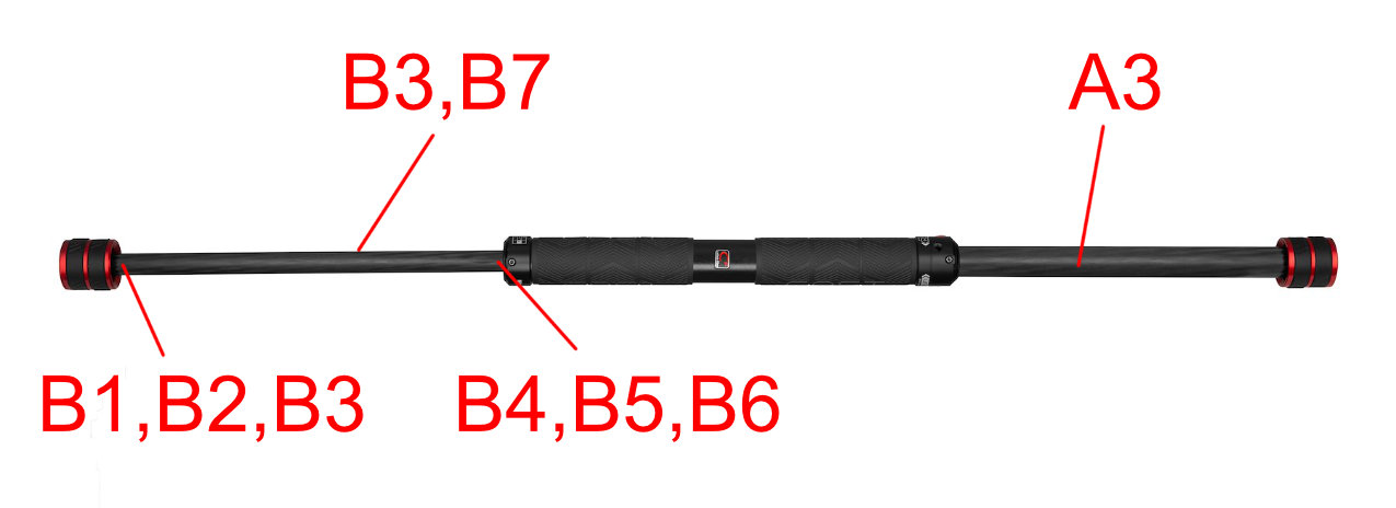 MVGBF-CF Monopod Parts