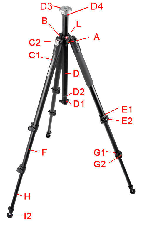 055CX3 Carbon Fiber Tripod | ManfrottoTripodParts.com