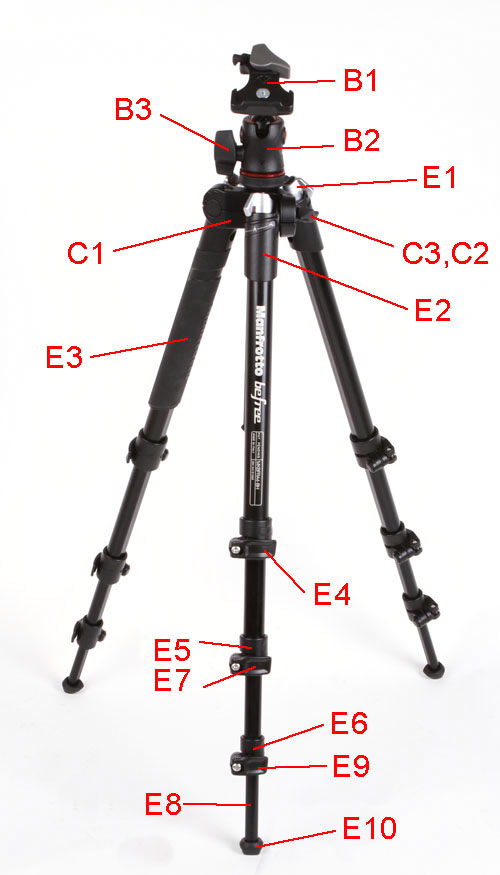 MKBFRA4-BH BeFree Tripod Kit | ManfrottoTripodParts.com